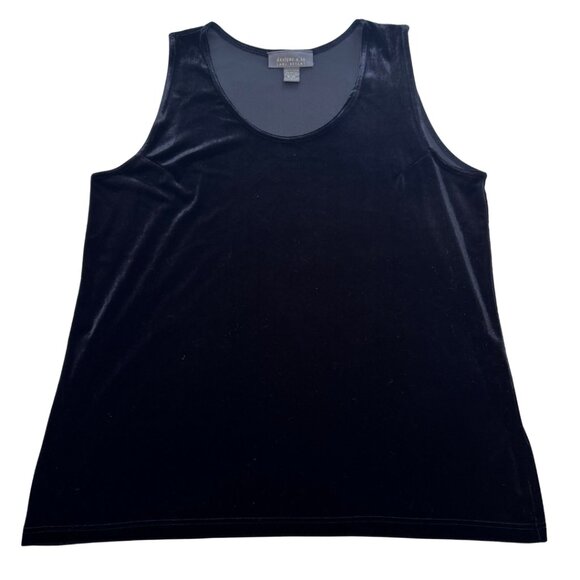 Lane Bryant Tops - Lane Bryant Designs & Co Sleeveless Black Velour Top Women's Size 18/20